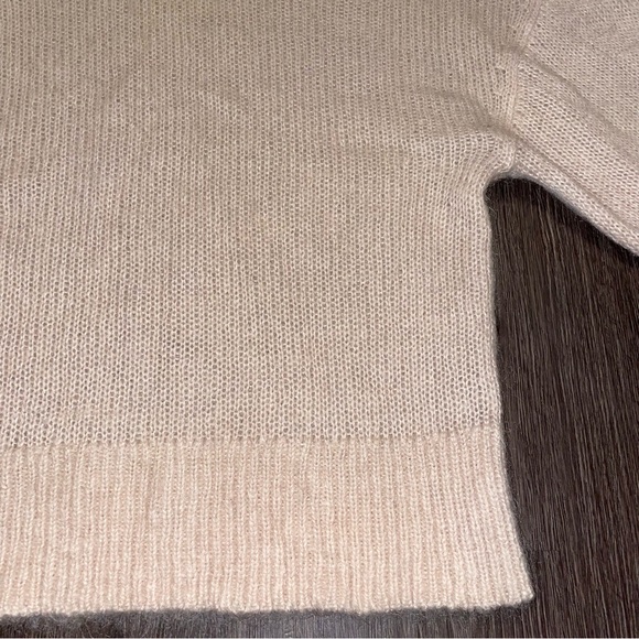 & Other Stories | Mohair & Wool Fuzzy Crewneck Sweater - Beige - Picture 4 of 6
